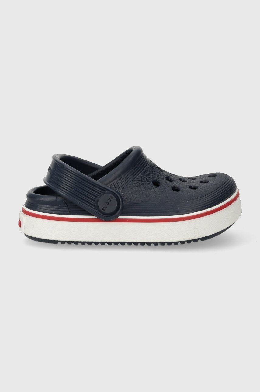 Detské šľapky Crocs CROCBAND CLEAN CLOG tmavomodrá farba