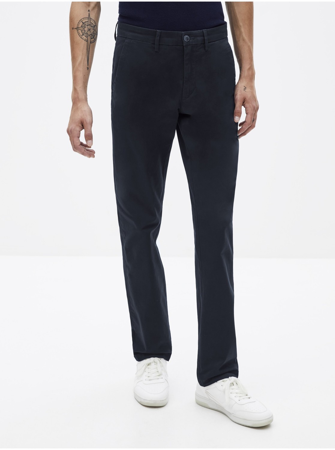 Tmavě modré chino kalhoty Celio Pobelt