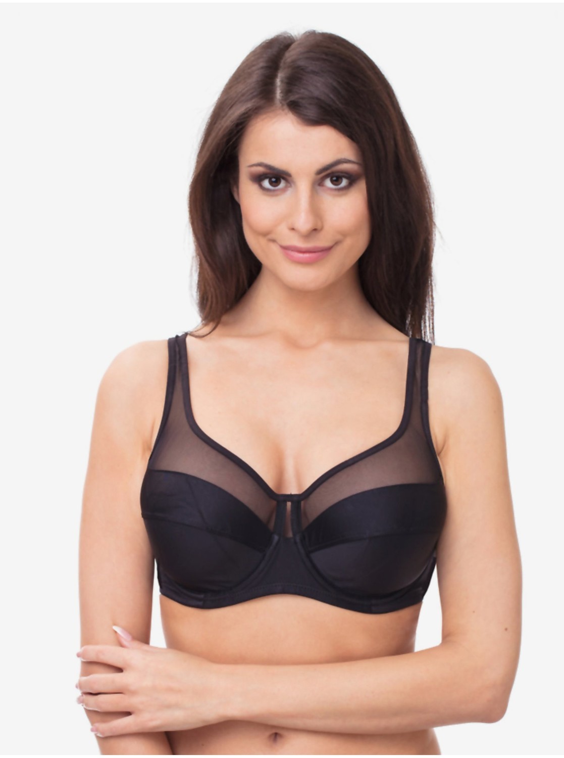 Čierna dámska podprsenka s kosticami Dim GENEROUS CLASSIC BRA