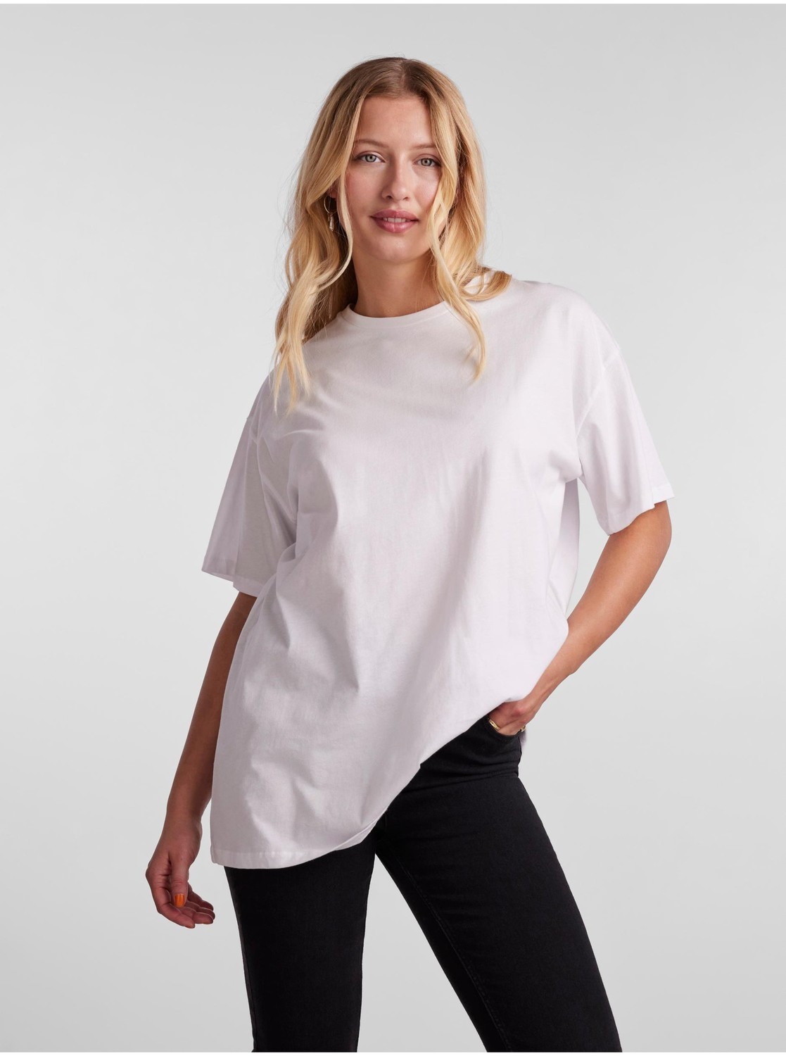 Biele oversize tričko Pieces Rina