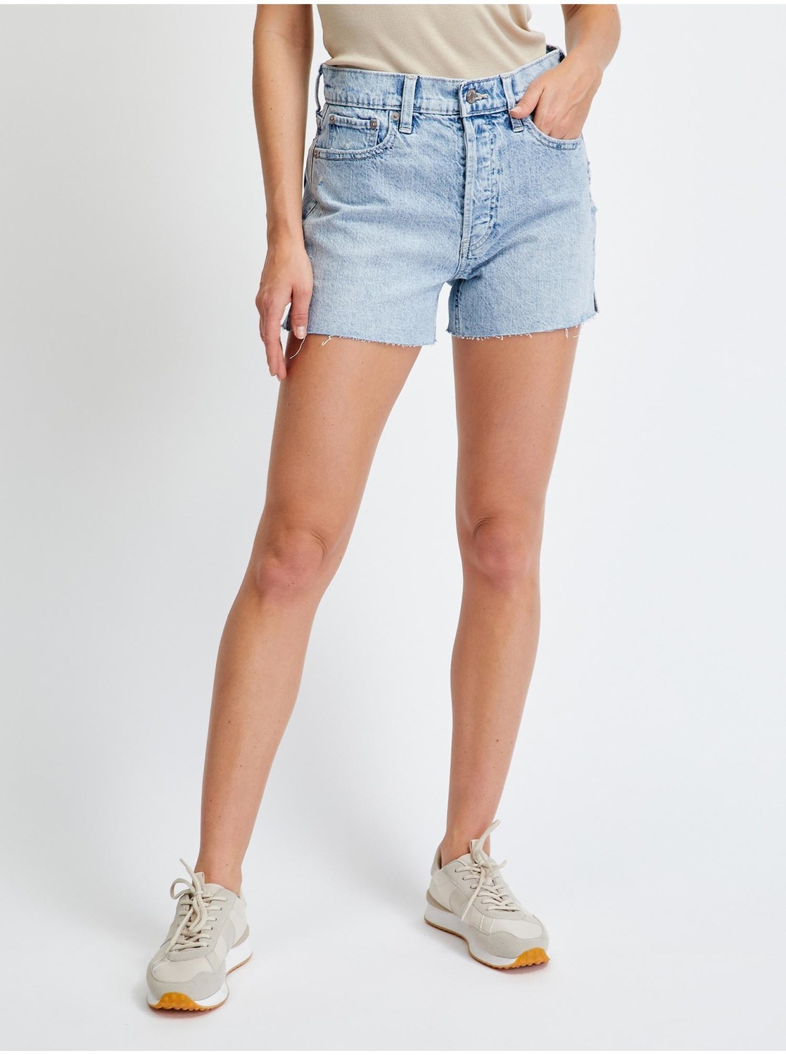 Modré dámske šortky GAP rifľové standard