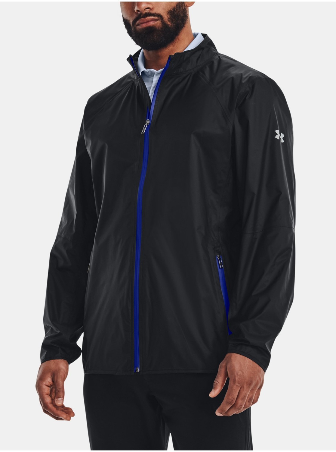 Čierna pánska ľahká bunda Under Armour UA Repel Golf Rain Jkt