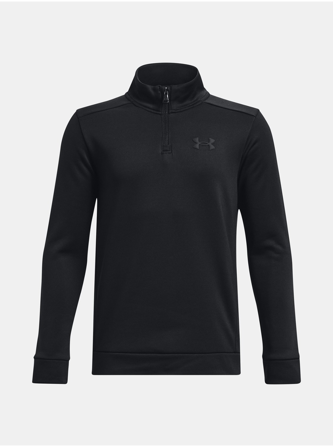 Čierna chlapčenská mikina Under Armour UA Armour Fleece 1/4 Zip