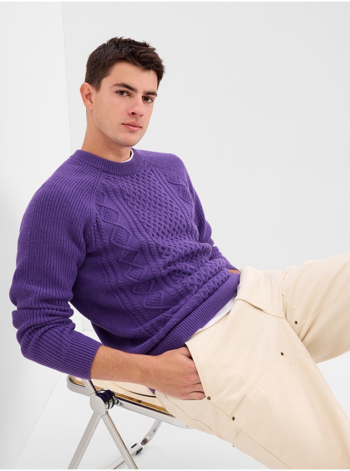 Svetre pre mužov GAP - fialová