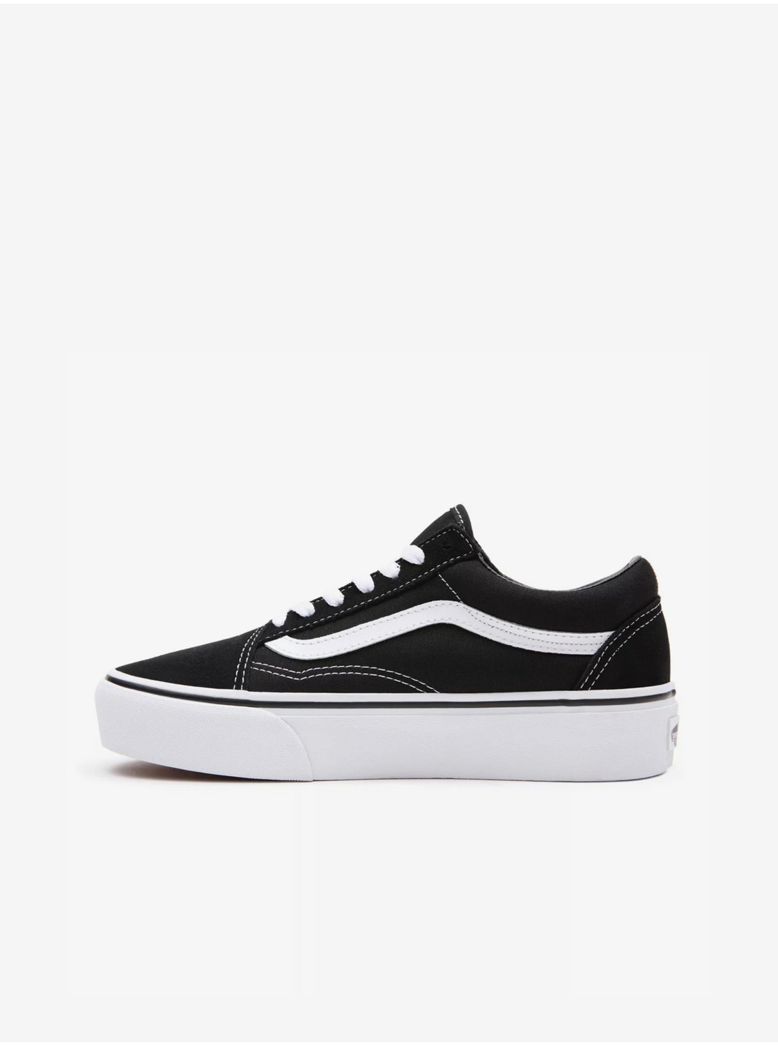 Čierno-biele dámske tenisky na platforme VANS Old Skool