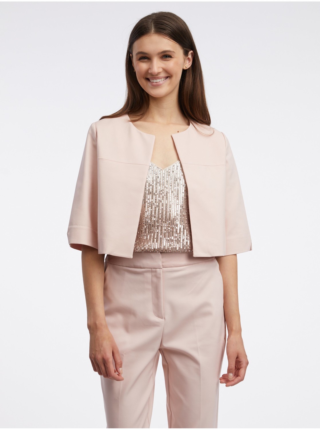 Svetloružové dámske sako ORSAY