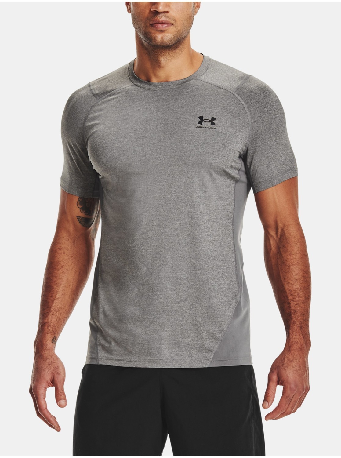 Tričko Under Armour UA HG Armour Fitted SS - šedá