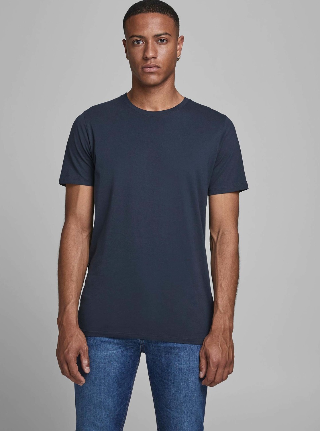 Tmavě modré basic tričko Jack & Jones Organic