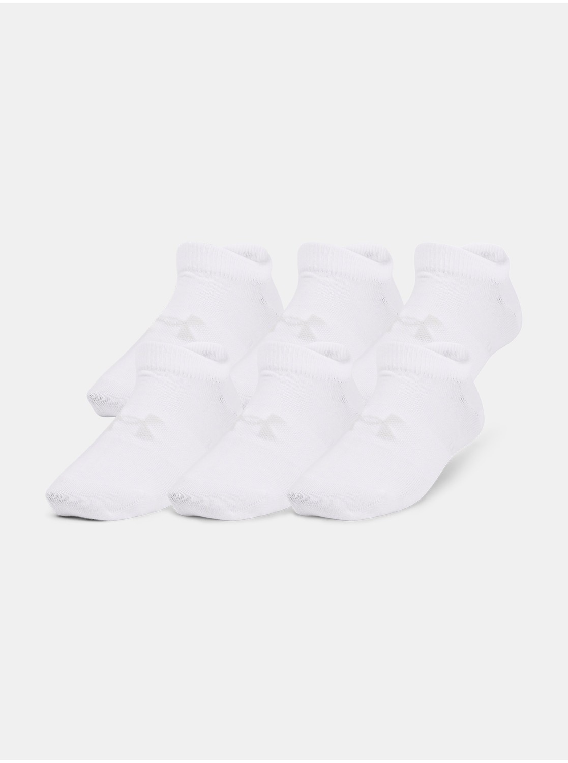 Ponožky Under Armour UA Yth Essential No Show 6pk - biela