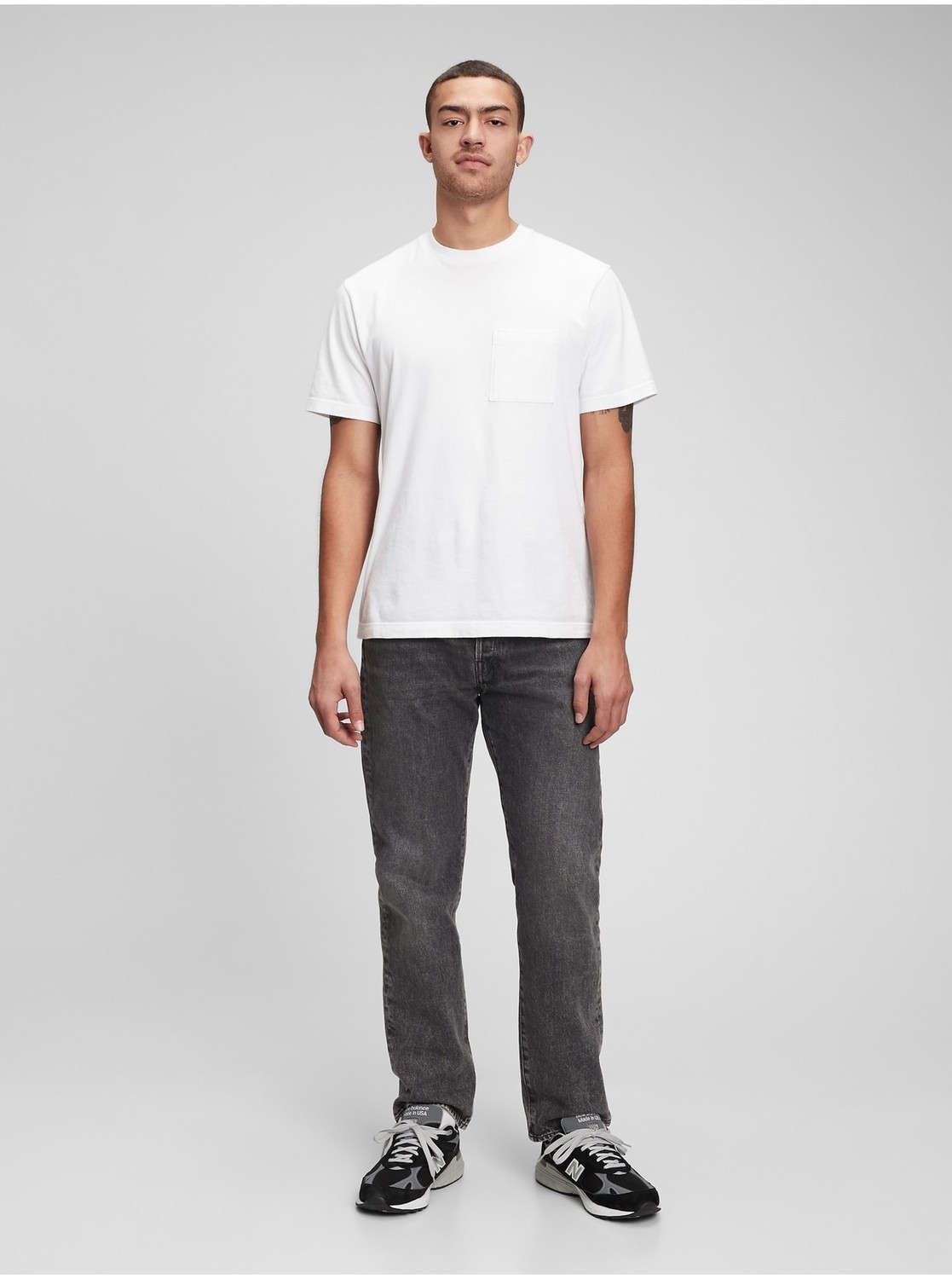 Čierne pánske rifle fit black Washwell GAP