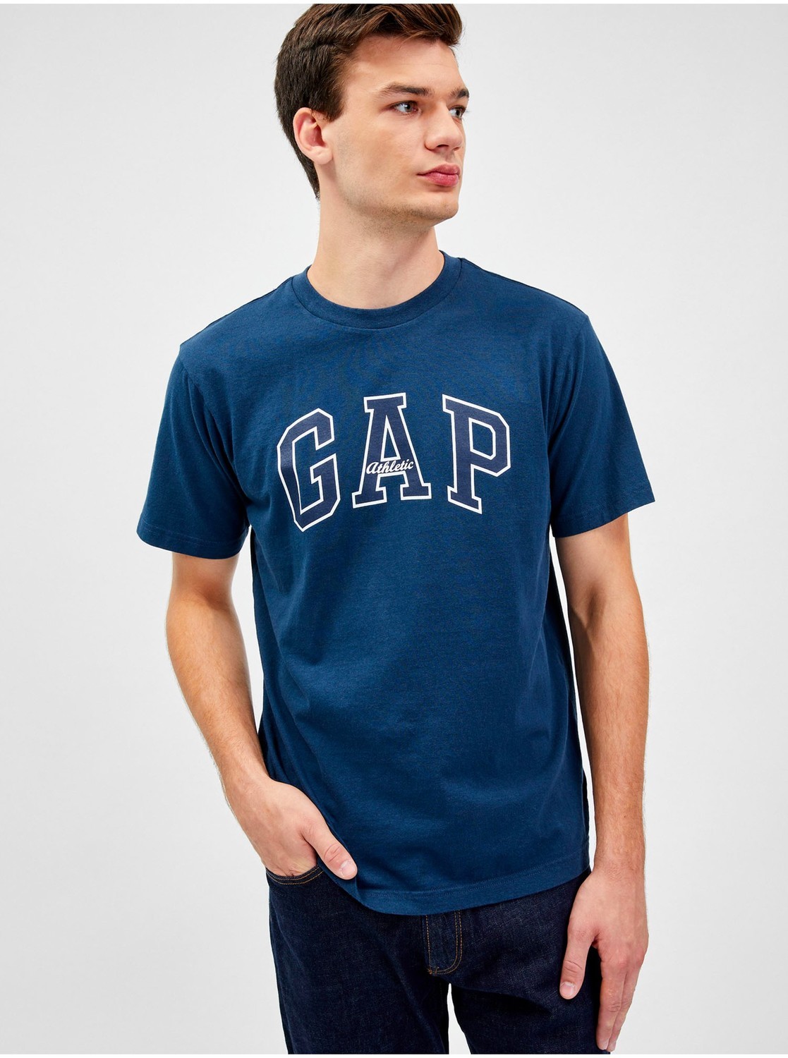 Tmavomodré pánske tričko GAP