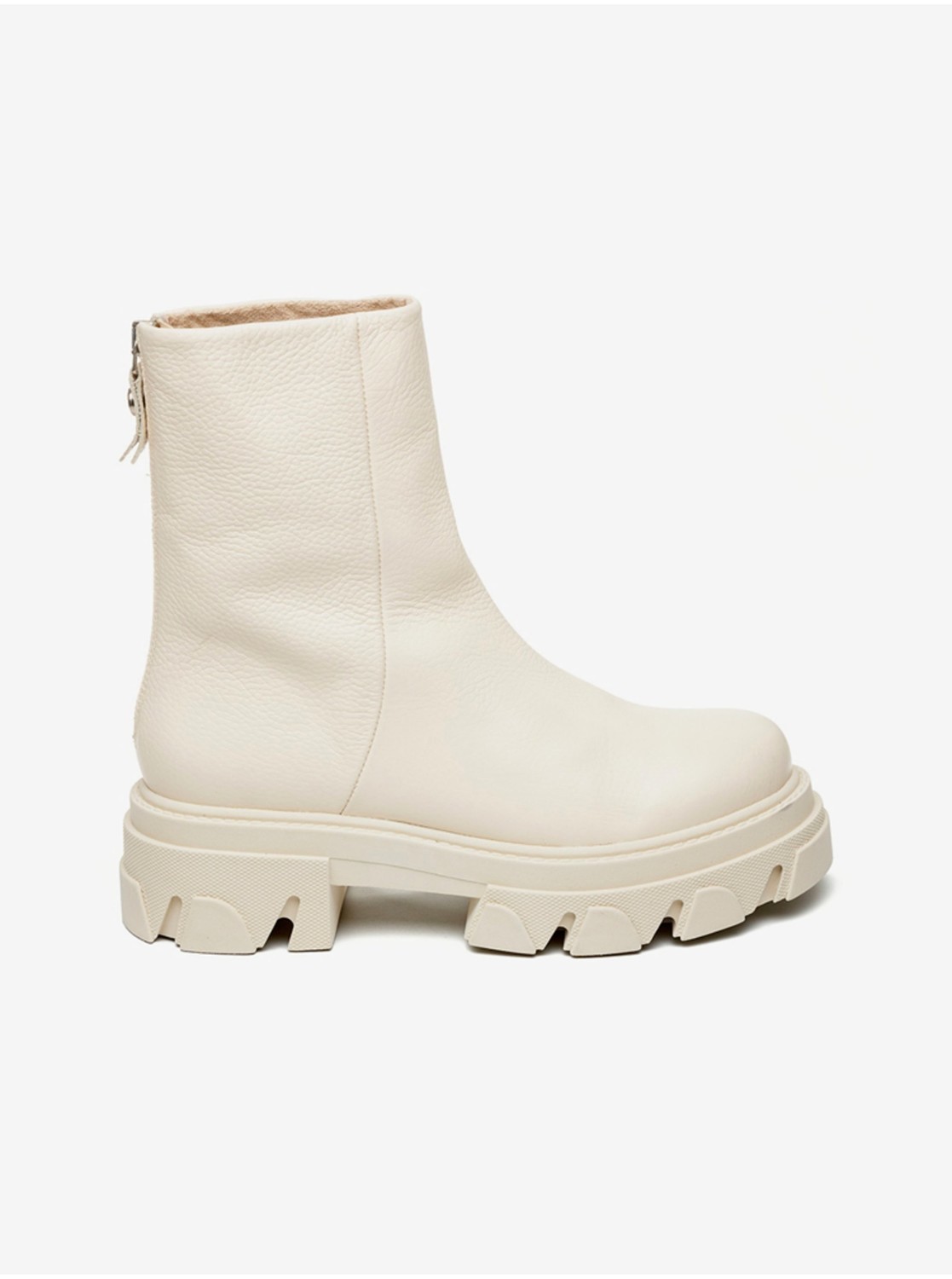 Krémové kožené členkové topánky Steve Madden Maryann