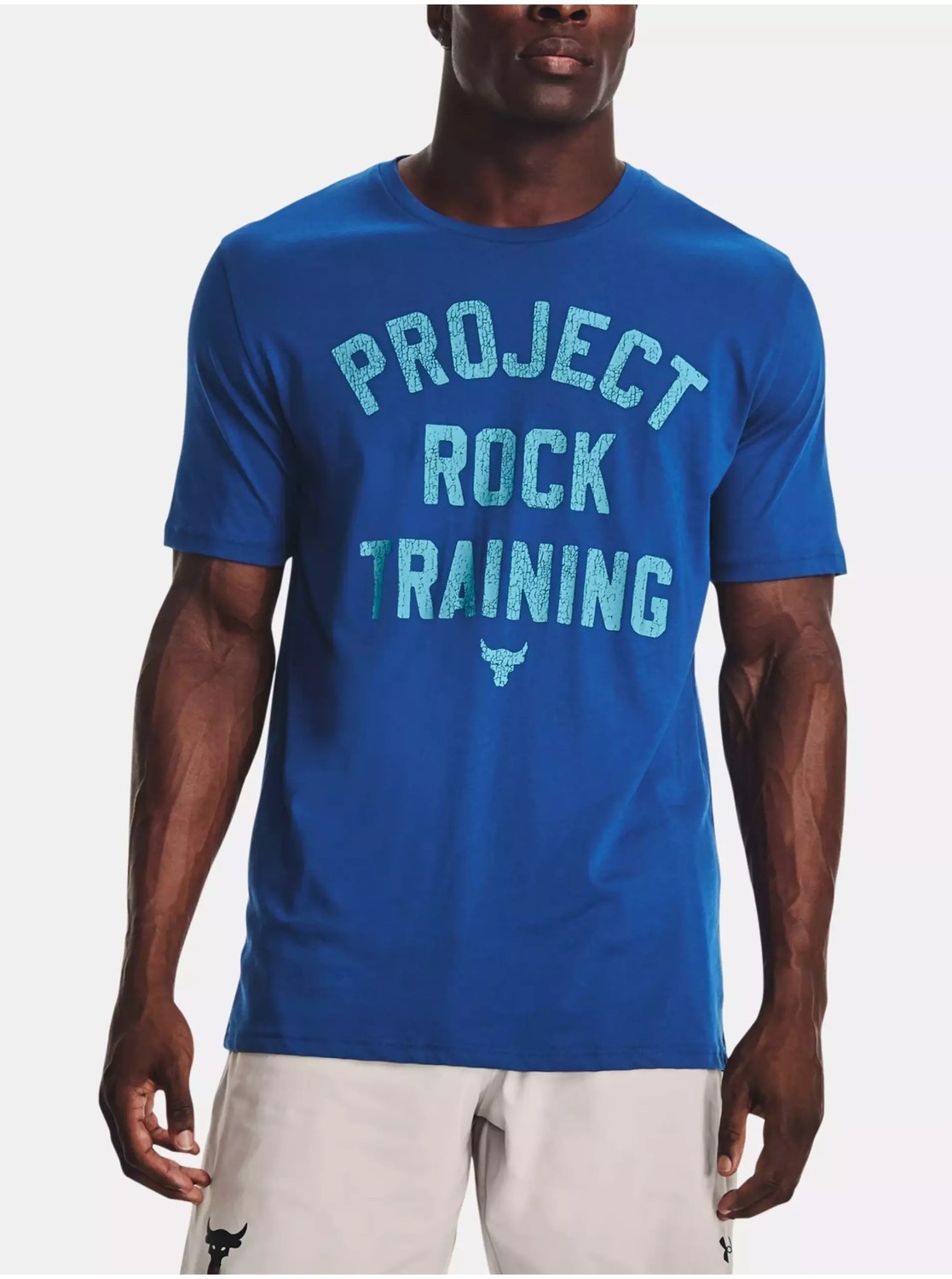 Modré pánske športové tričko Under Armour UA PJT Rock Training
