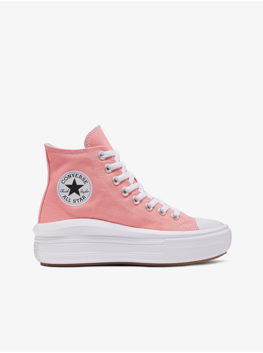 Ružové dámske kotníkové tenisky na platforme Converse Chuck Taylor All Star Move