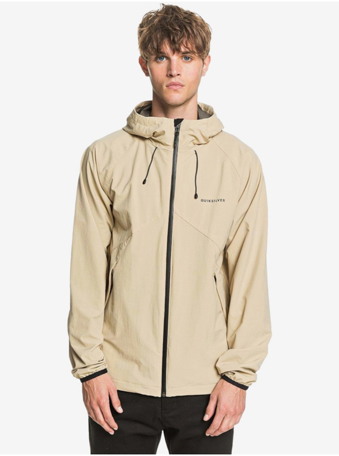 Béžová pánská podzimní bunda Quiksilver JAMBI PLAGE