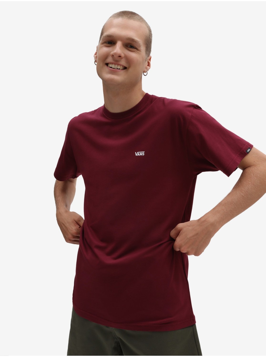 Vínové pánske tričko VANS
