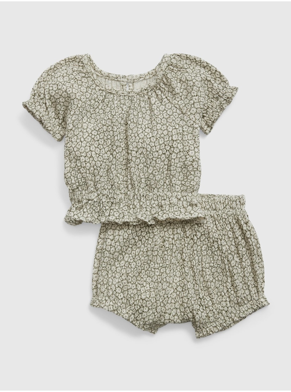 Zelený baby set top a šortky GAP