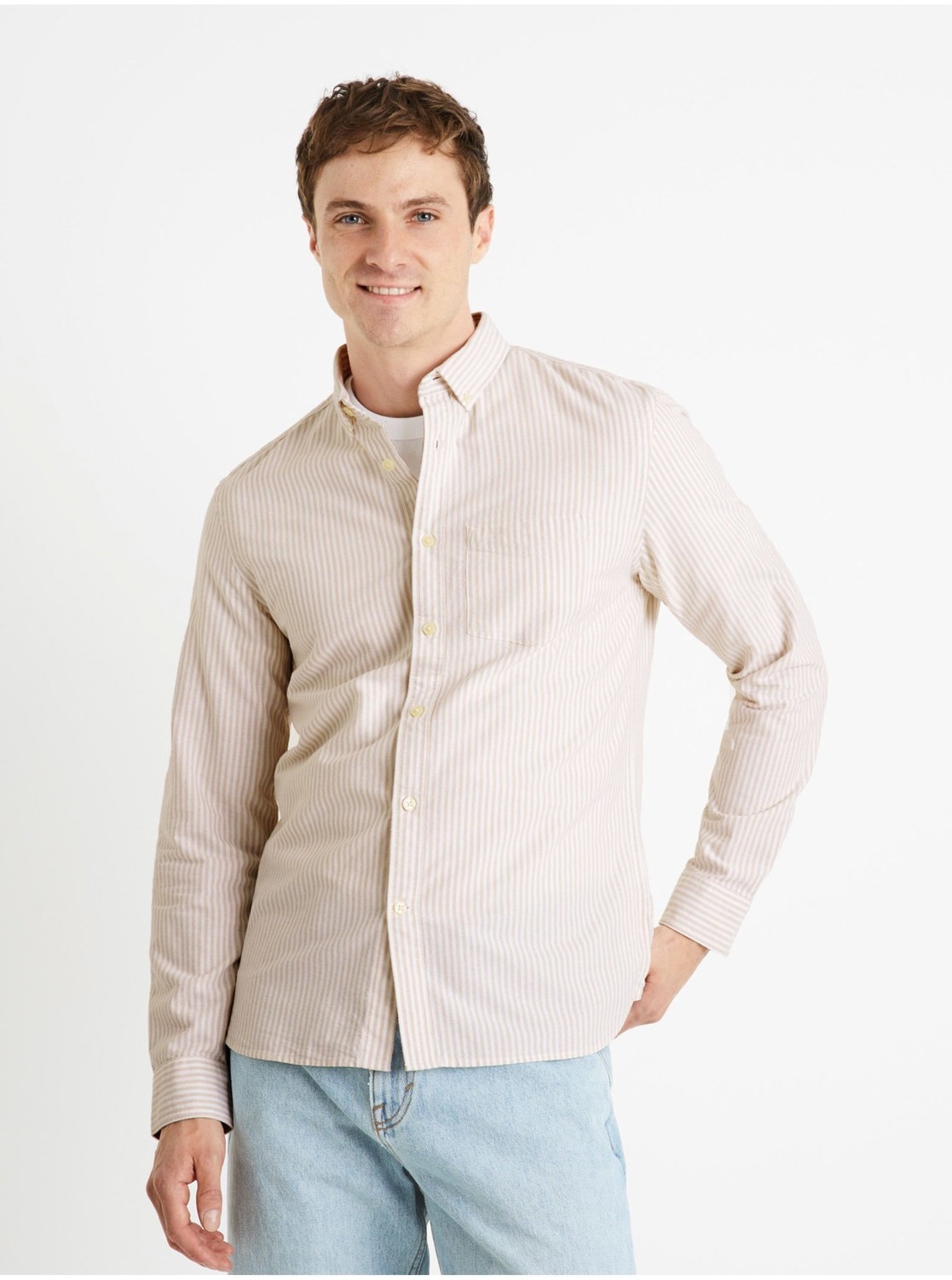 Košeľa regular oxford Caoxfordy Celio