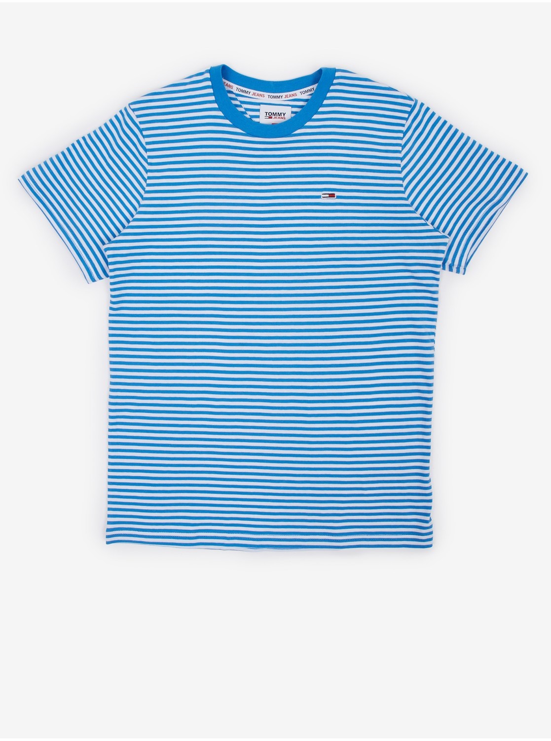 Tričká s krátkym rukávom pre mužov Tommy Jeans - modrá, biela