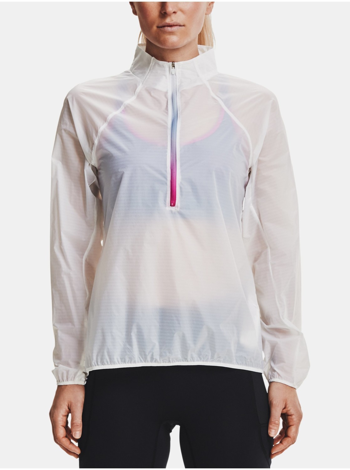 Bunda Under Armour UA Impasse Flow 1/2 Zip - bílá