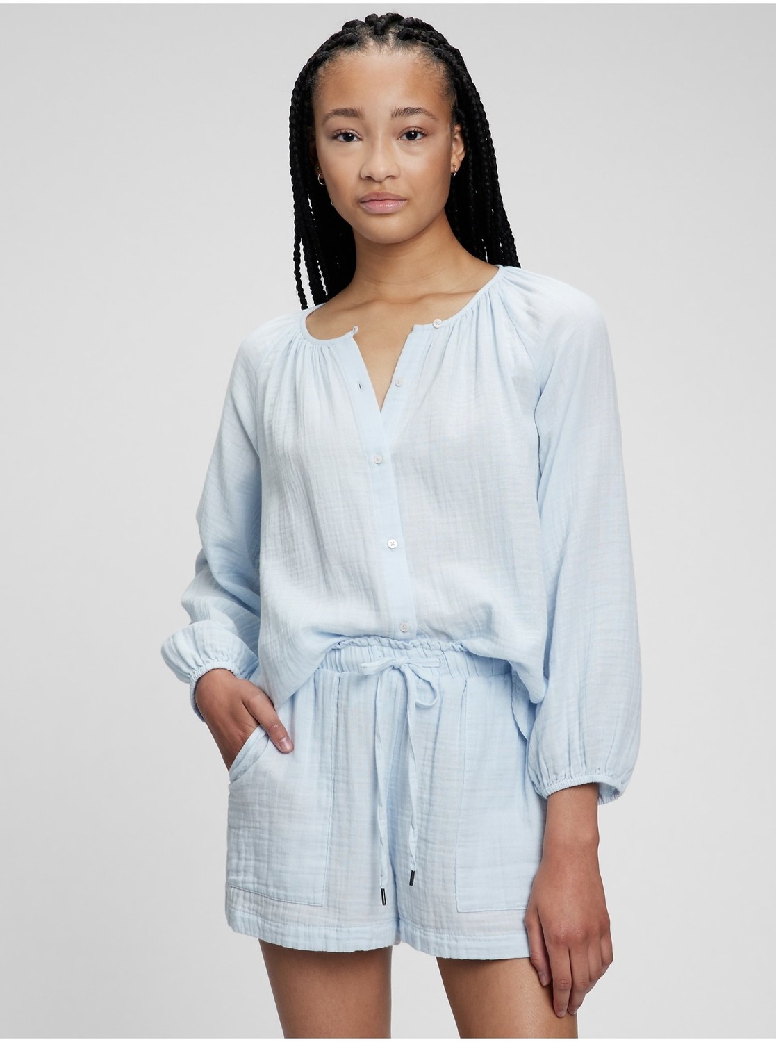 Svetlomodrá dámska košeľa GAP