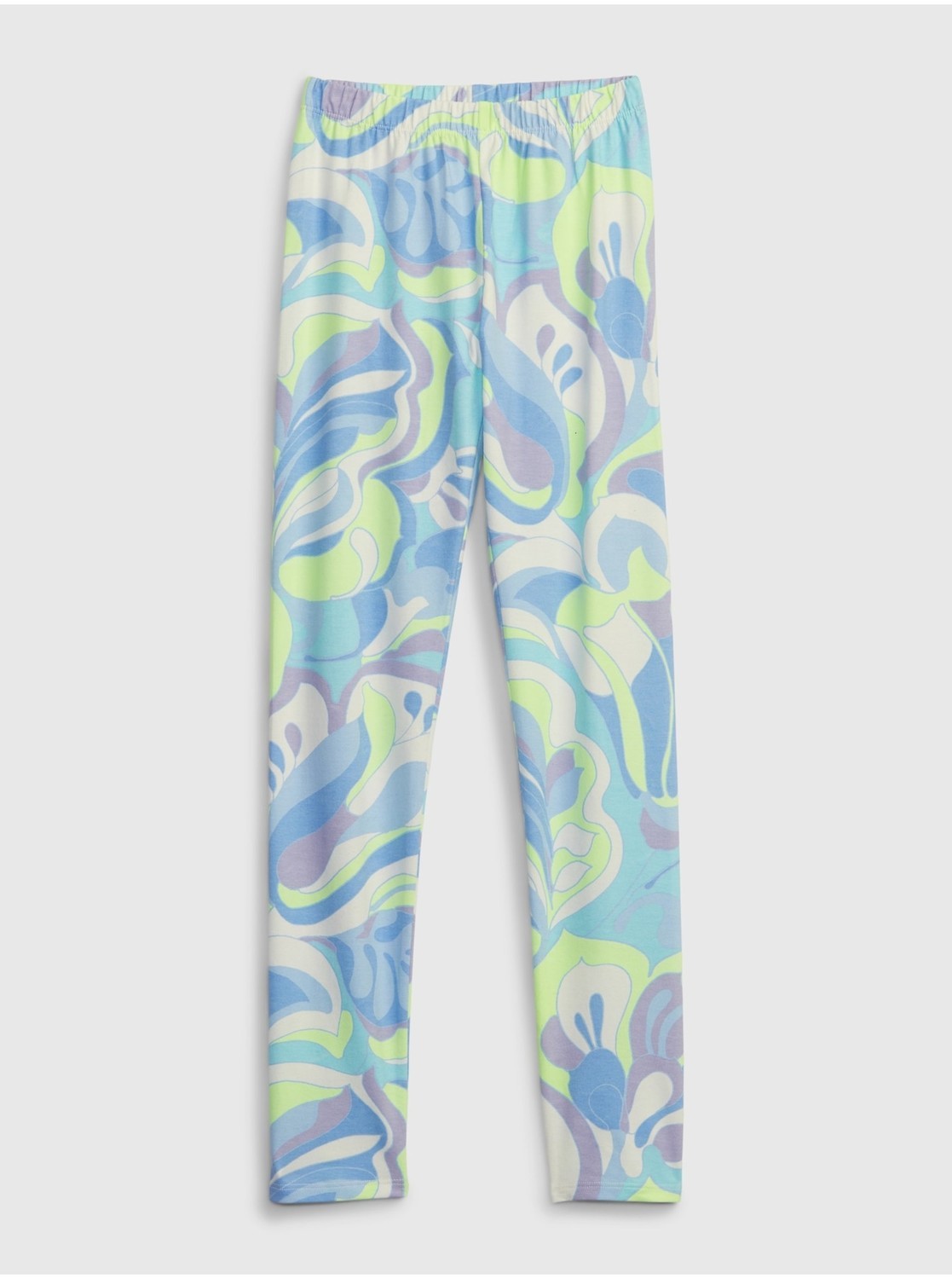 Zeleno-modré dievčenské vzorované legíny GAP