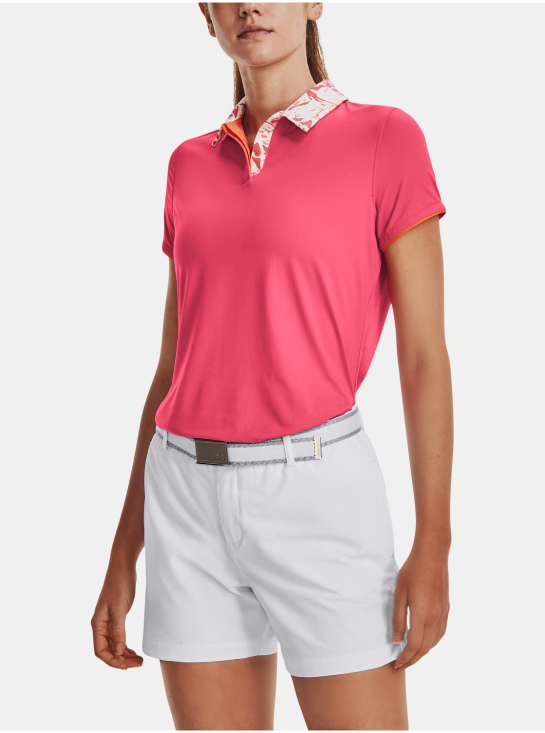 Tmavo ružové dámske športové polo tričko Under Armour UA Iso-Chill SS Polo