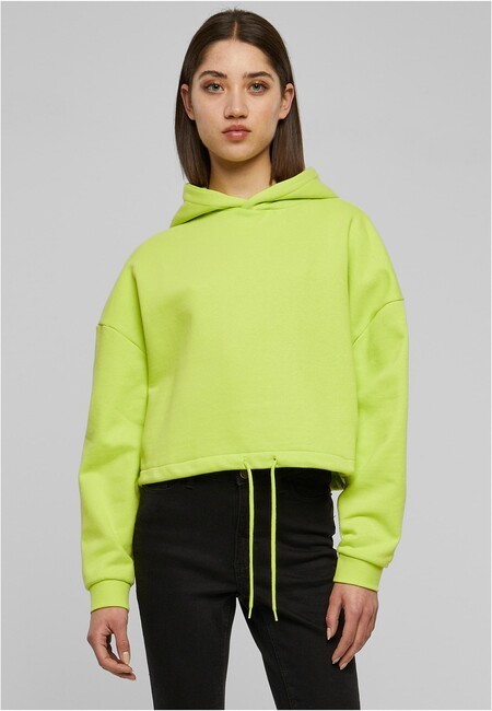 Urban Classics Ladies Cropped Oversized Hoodie frozenyellow - XS