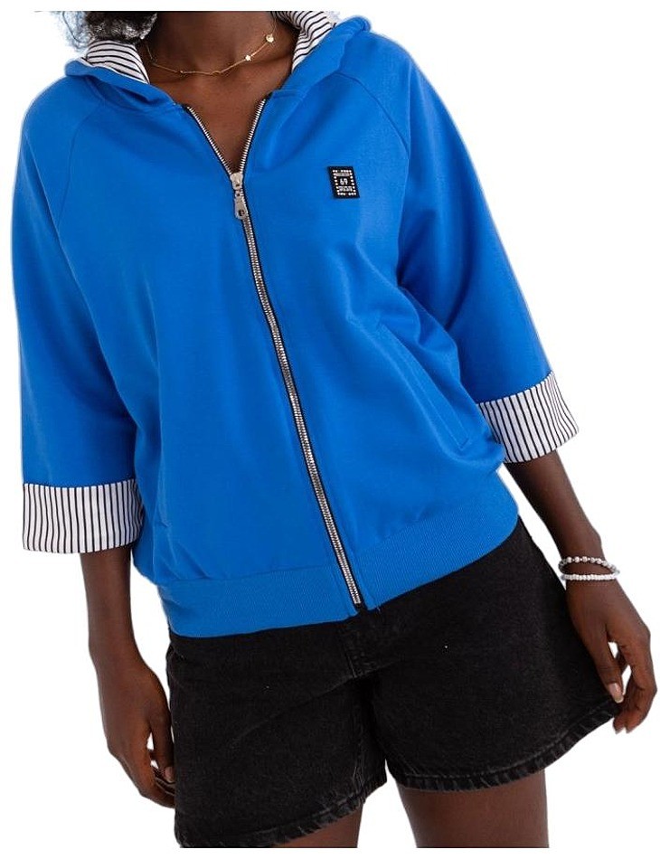 Modrá mikina na zips