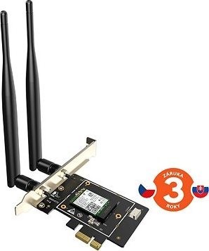 Tenda E33 Wireless AX5400 WiFi 6E USB Adaptér, MU-MIMO, WPA3, PCI Express, 2× 5 dBi anténa, Bluetooth