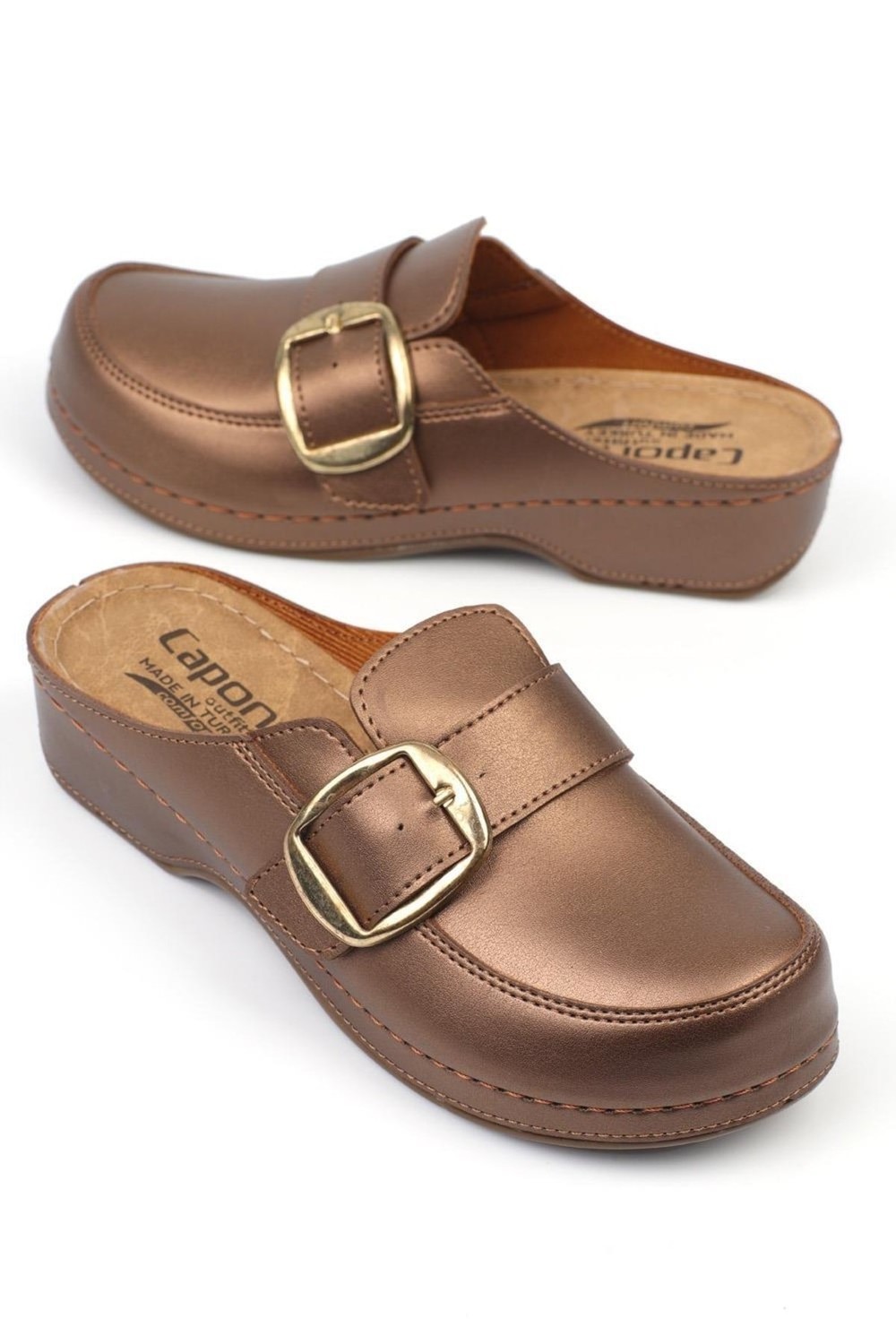 Capone Outfitters Mules - Metallic - Flat