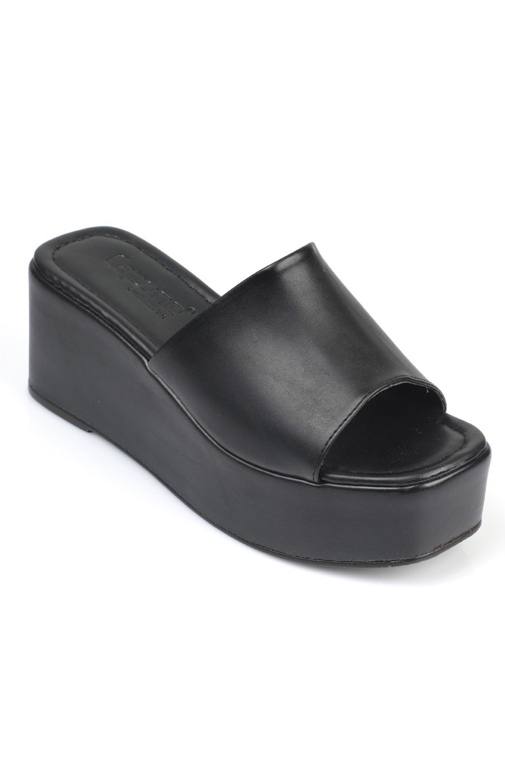 Capone Outfitters Mules - Black - Wedge