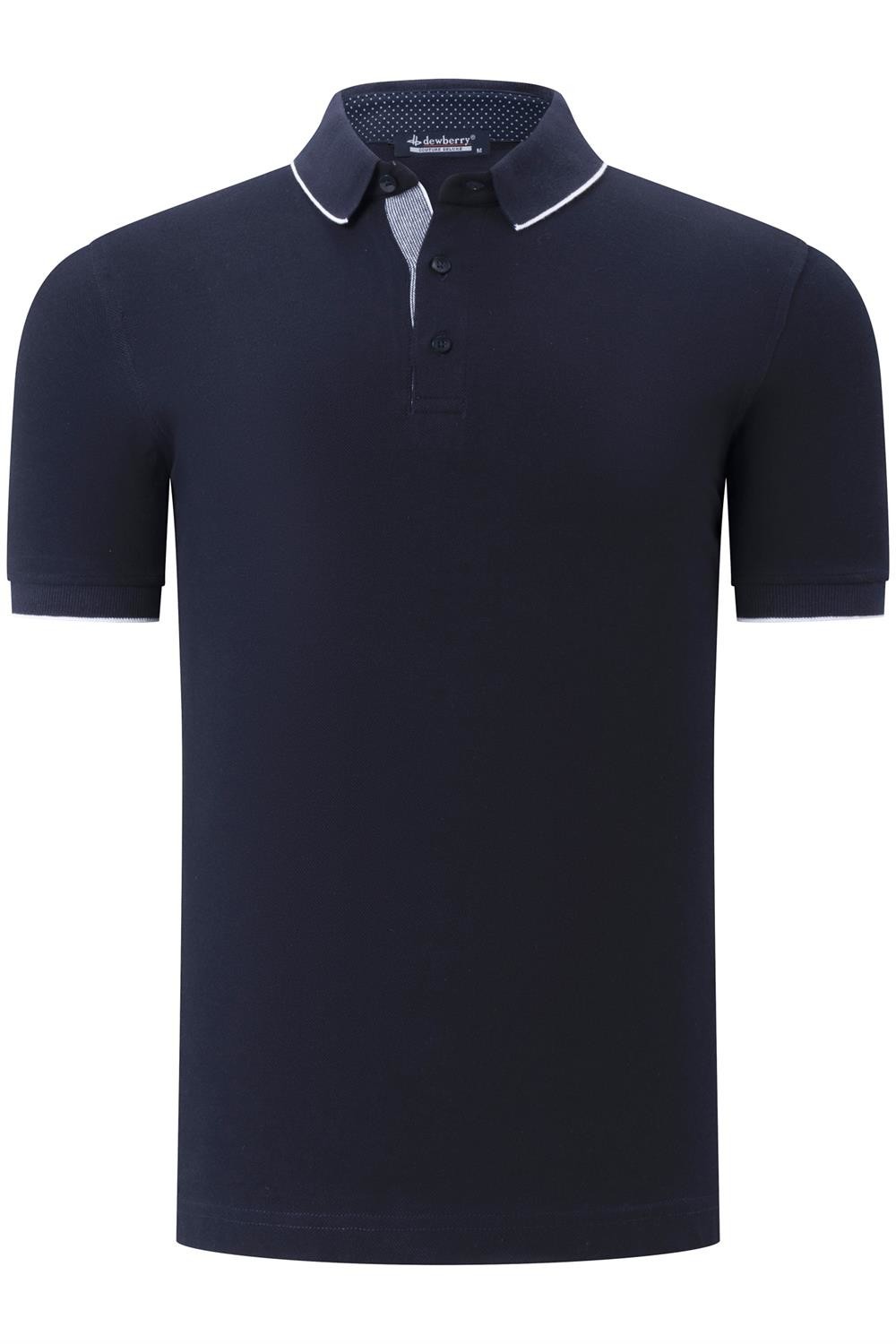 T8579 DEWBERRY MENS T-SHIRT-DARK NAVY BLUE