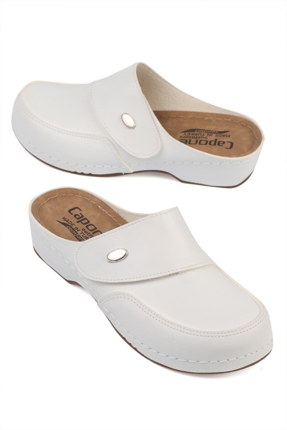 Capone Outfitters Mules - White - Wedge