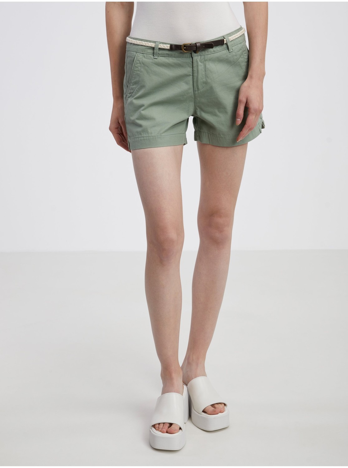 Khaki Womens Shorts CAMAIEU - Women