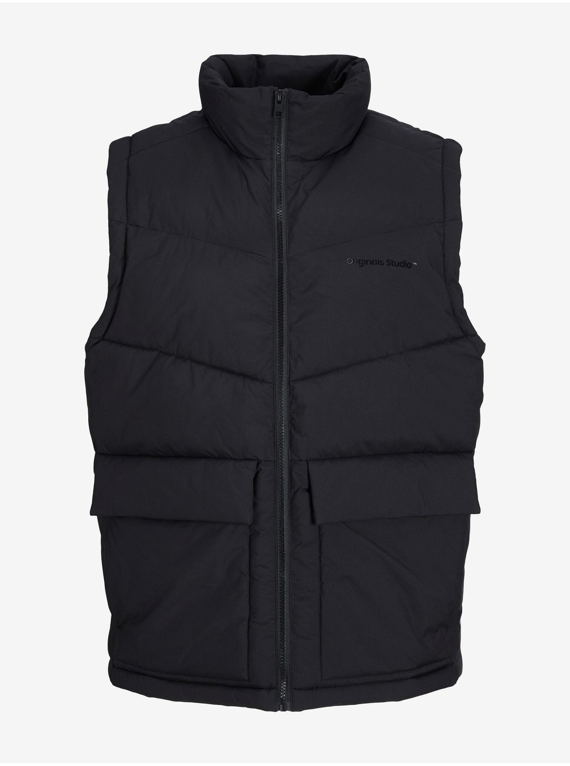 Black Men's Quilted Vest Jack & Jones Vester - Men