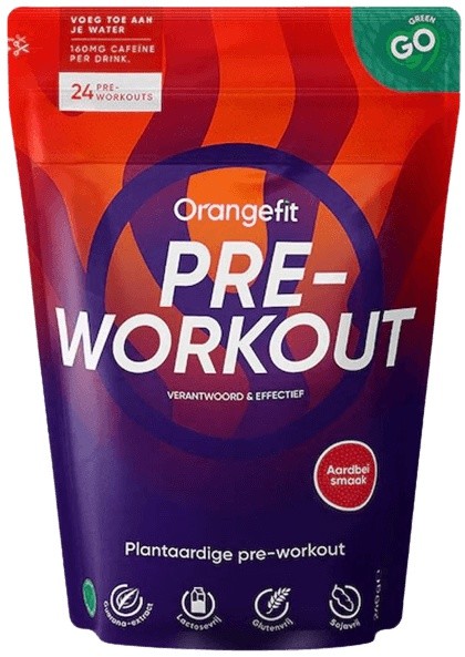 Orangefit plant pre-workout 240 g - jahoda