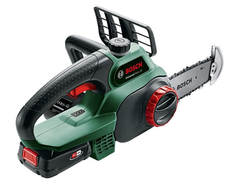 BOSCH UniversalChain 18, akumulátorová reťazová píla, 18 V, lišta 20 cm, rýchlosť rezu 4.5 m/s, akumulátor 2.5 Ah