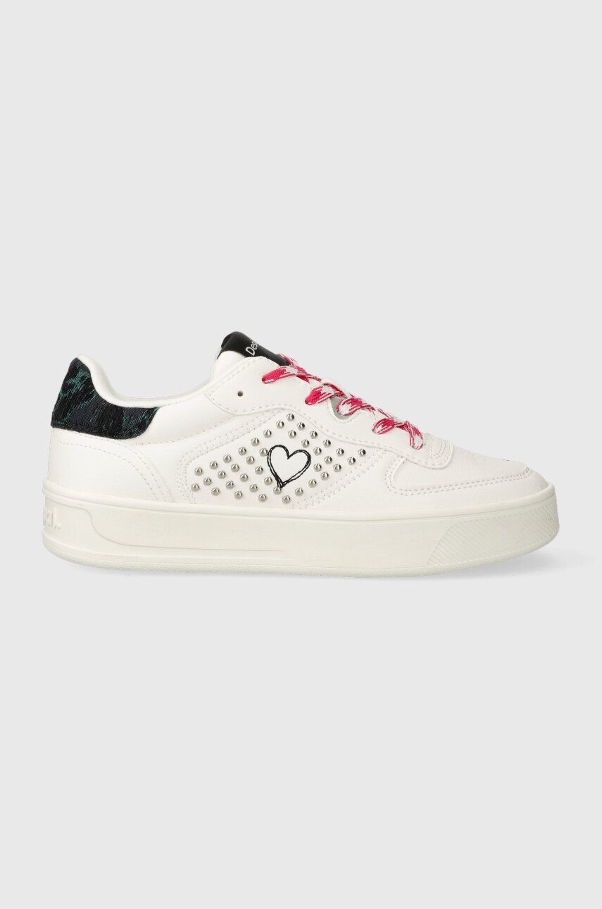 Tenisky Desigual biela farba, 23WSKP08.1000