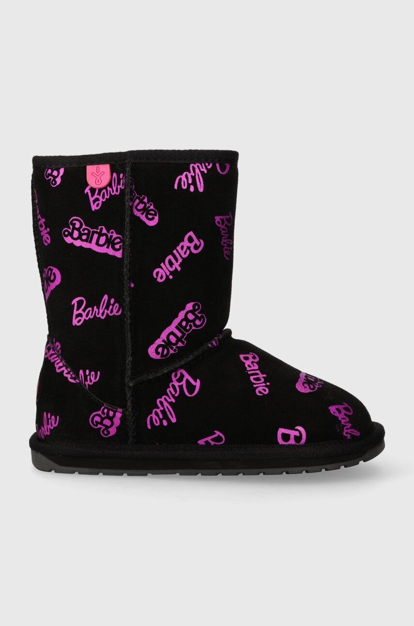 Detské semišové snehule Emu Australia Barbie? Wallaby Print Lo čierna farba