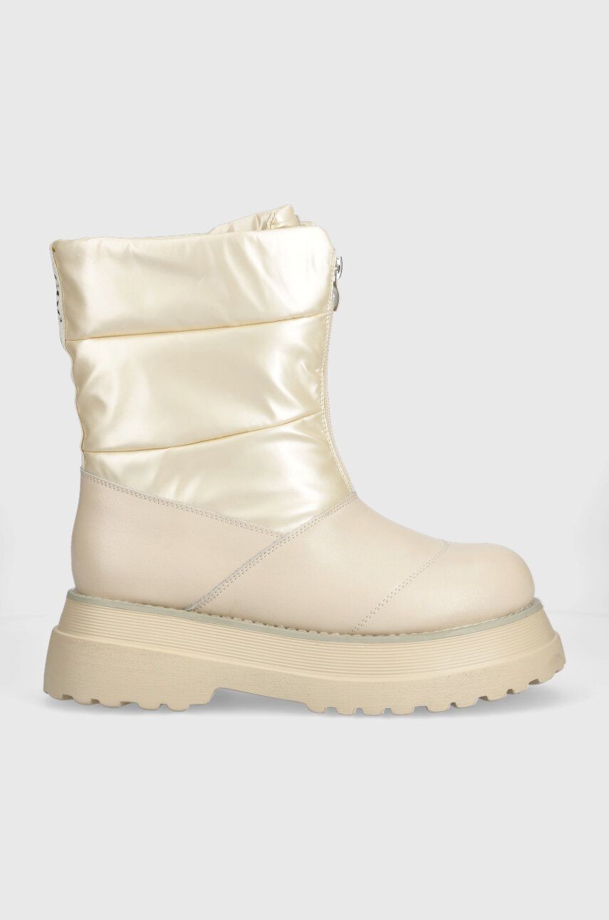 Členkové topánky GOE dámske, béžová farba, na platforme, jemne zateplené, MM2N4079.BEIGE
