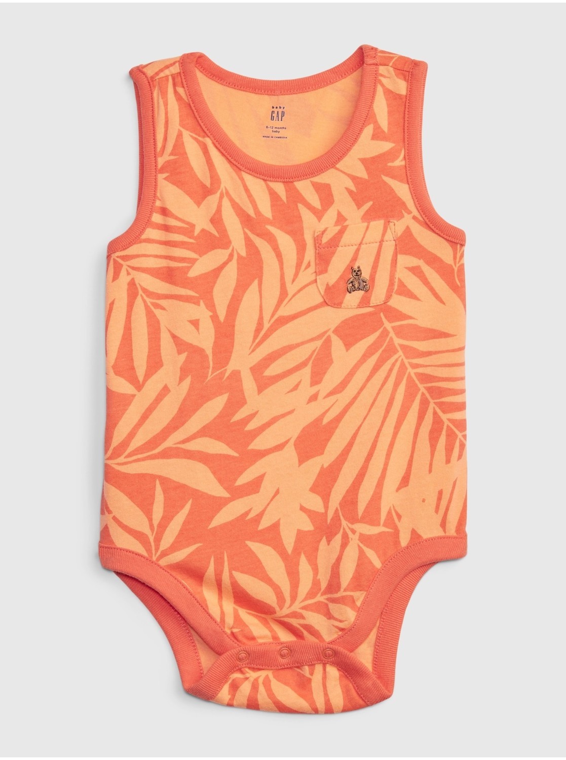 Oranžové baby body Brannan bear GAP
