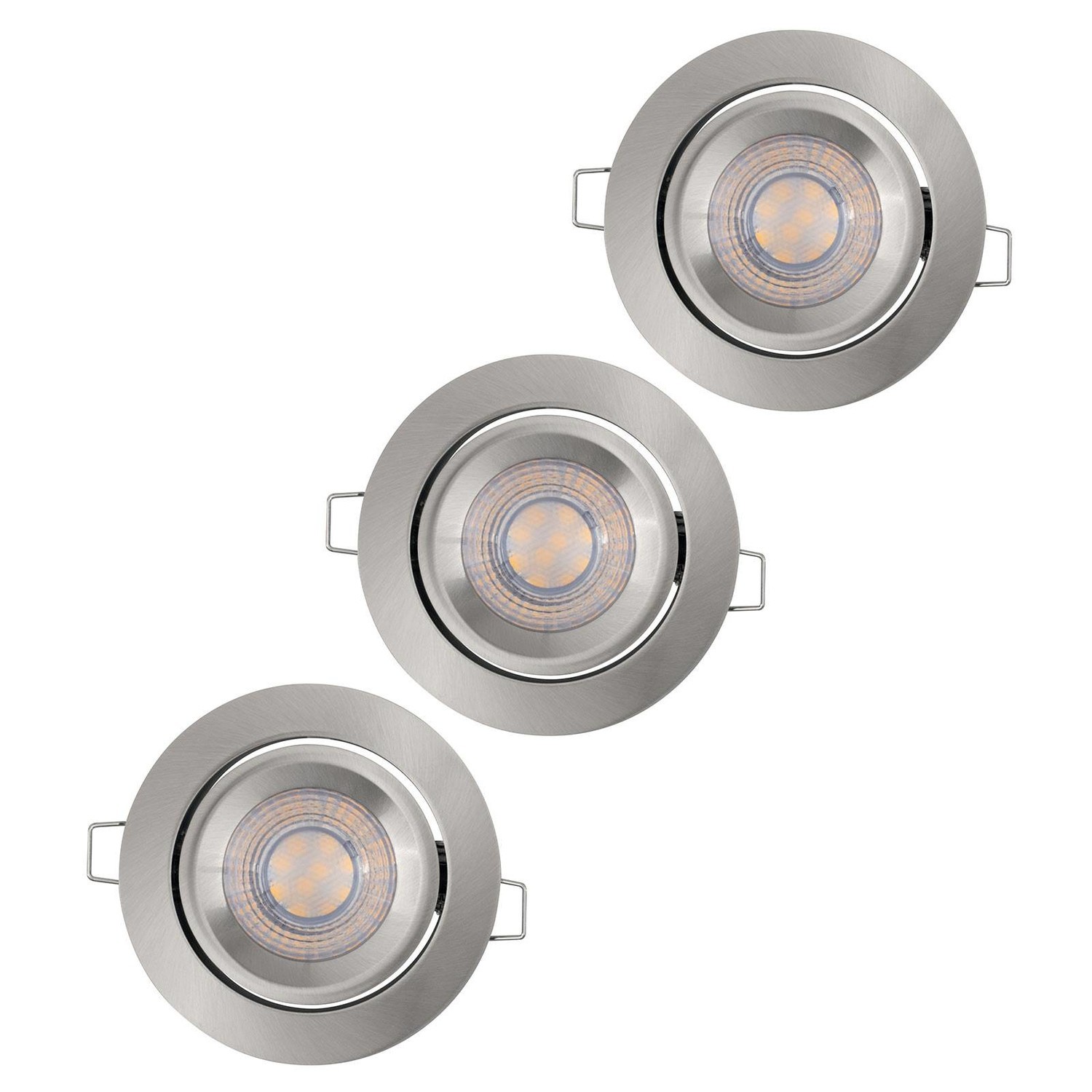 LEDVANCE Simple Dim bodové LED svetlá, 3 ks, nikel