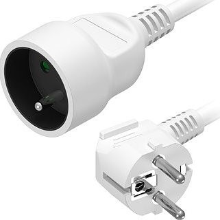 AlzaPower predlžovací prívod 230 V 1 zásuvka 1,5 m biely