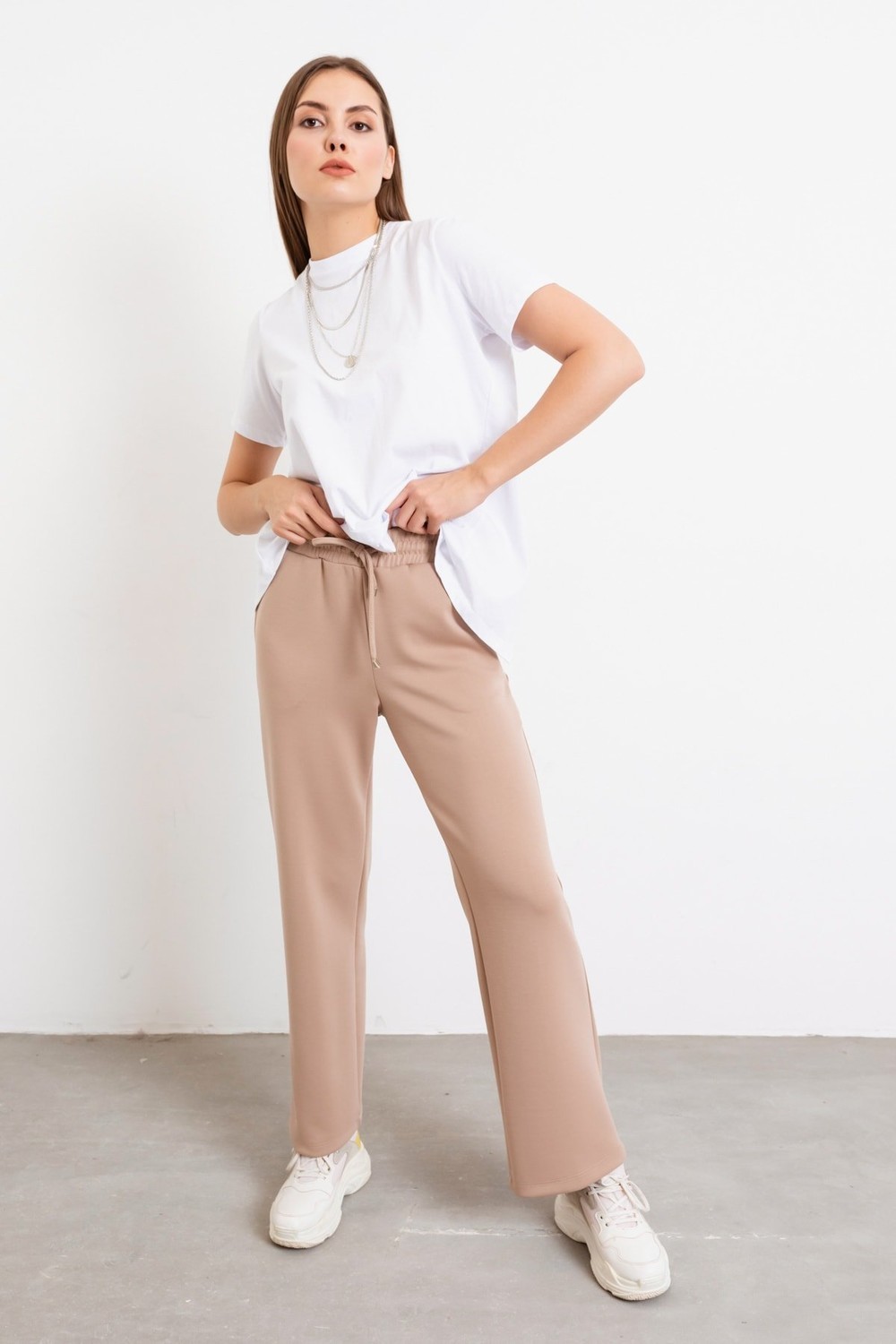 Lafaba Pants - Brown - Loose