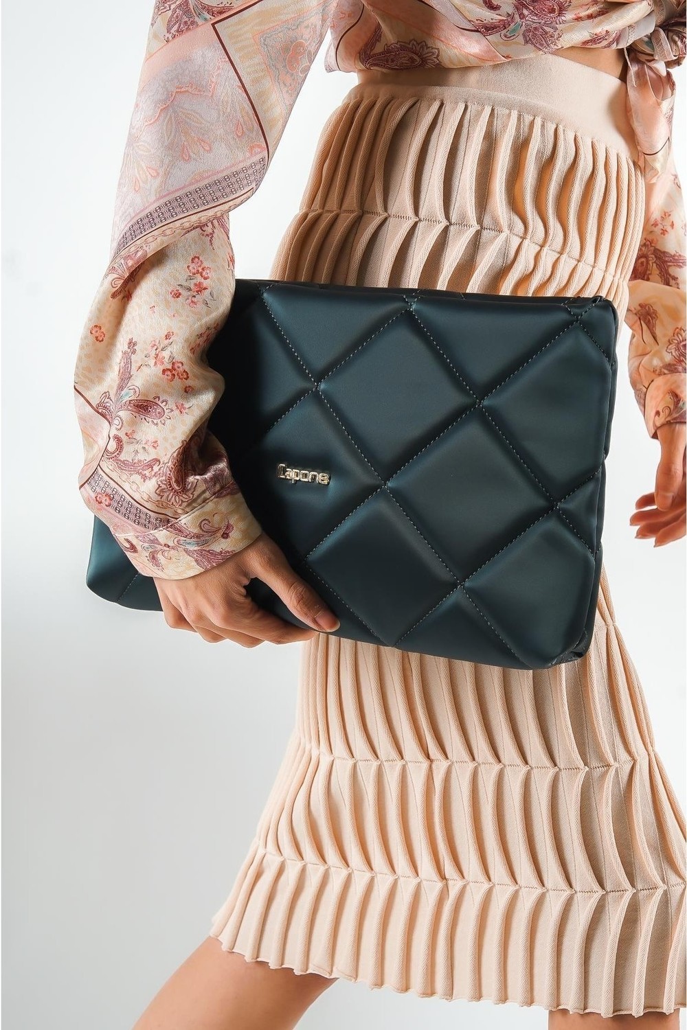 Capone Outfitters Clutch - Dark blue - Diamond pattern