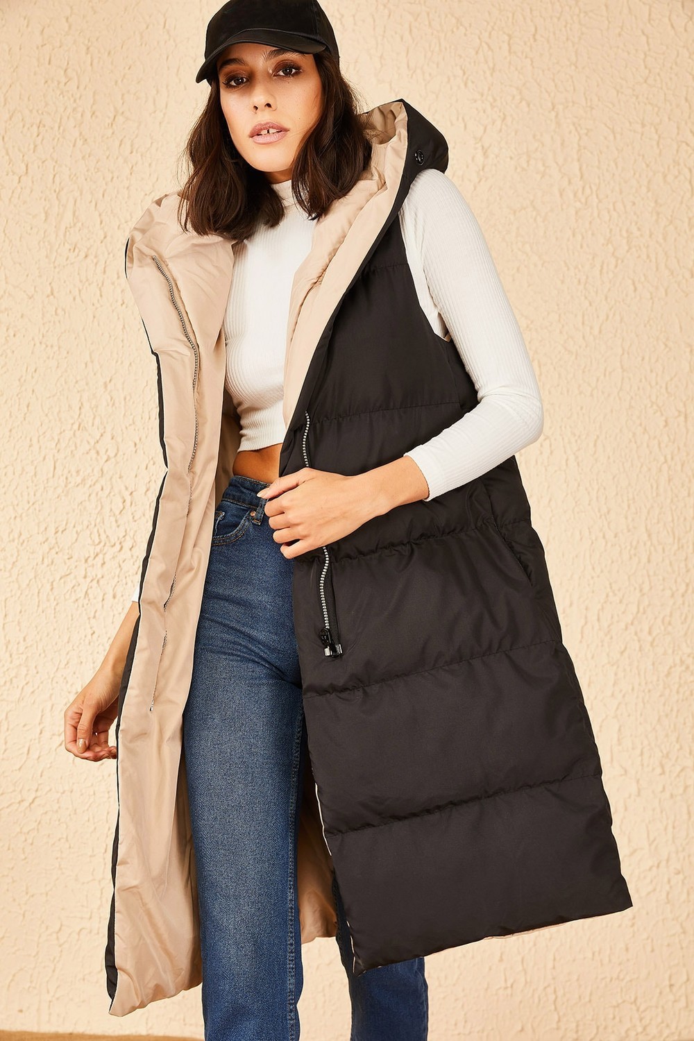 Bianco Lucci Vest - Black - Puffer