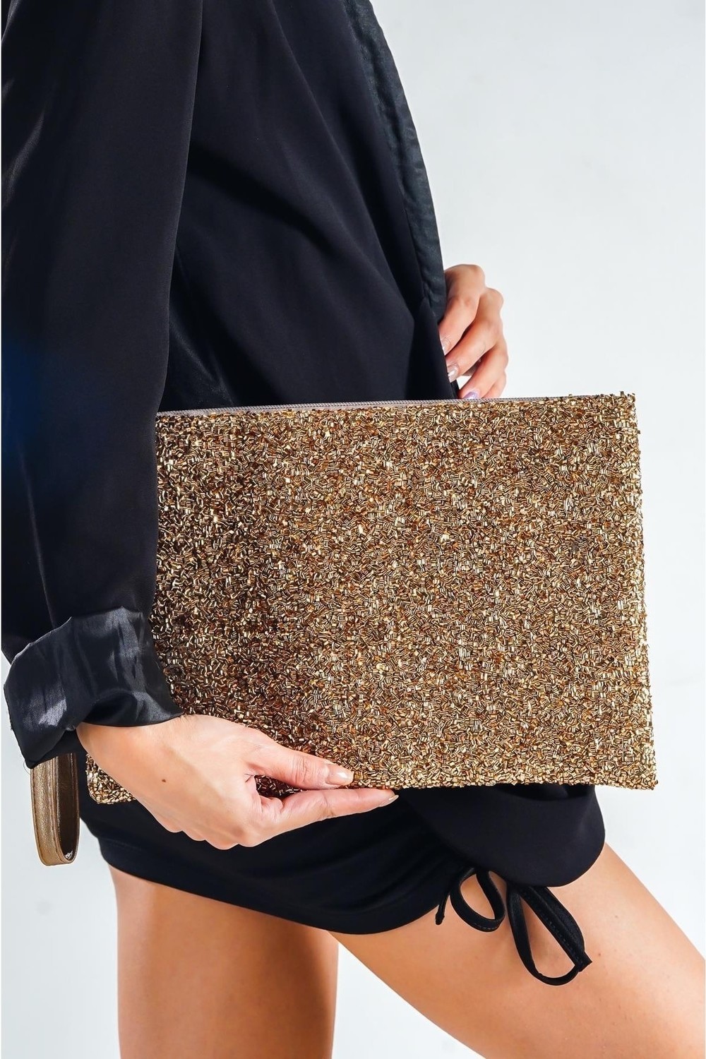 Capone Outfitters Clutch - Gold - Marled
