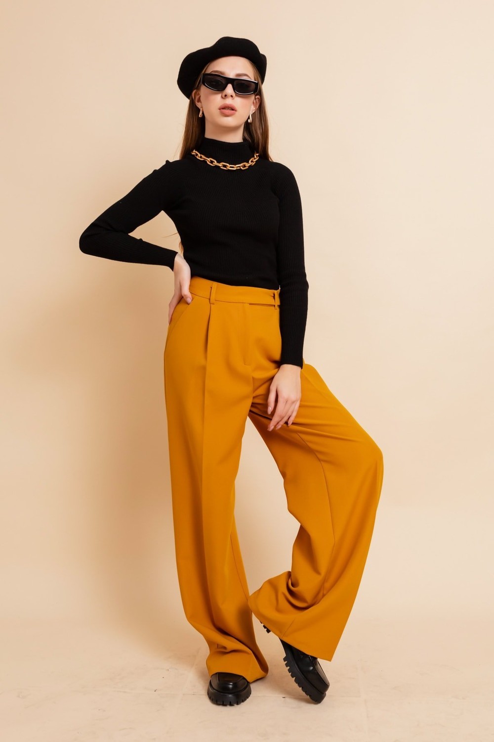 Lafaba Pants - Yellow - Loose