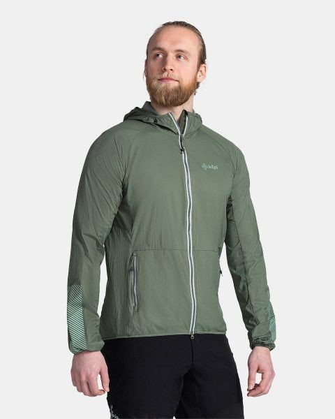 Men's ultralight outdoor jacket KILPI ROSA-M Dark green